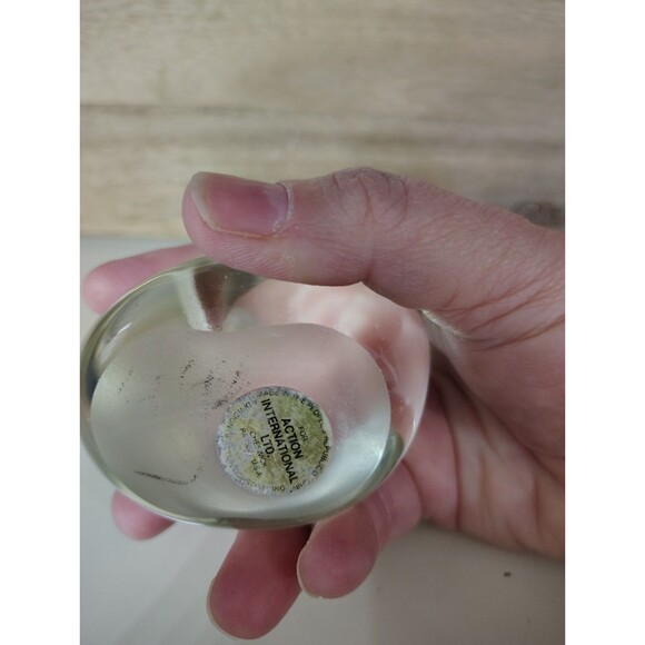 Vintage Clear Art Glass Duck/Goose/Swan Paperweight Figurine NICE - Picture 5 of 6